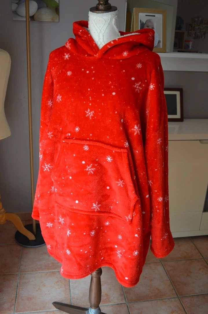 Sweat Gifi – Taille unique – Rouge – doublé polaire doux